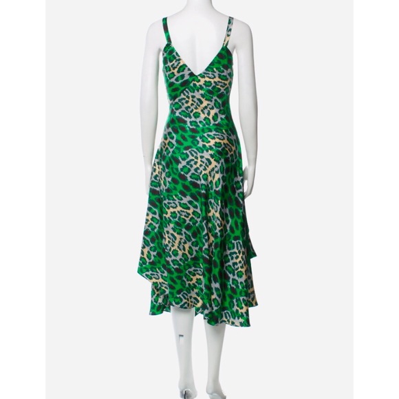 Diane Von Furstenberg DVF Iman Silk Slip Dress Green - Picture 7 of 12